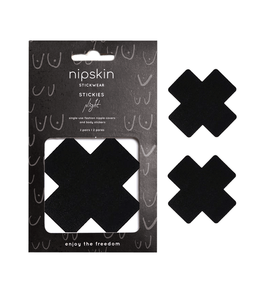 X-Shaped Stickies Night- X2 Pairs – Nipskin Stickwear TM