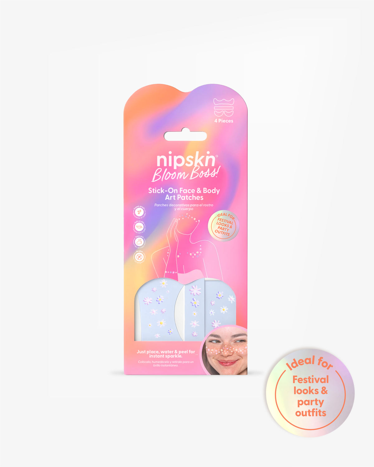 Bloom Boss – Matte Flower Stick-On Face & Body Art Patches