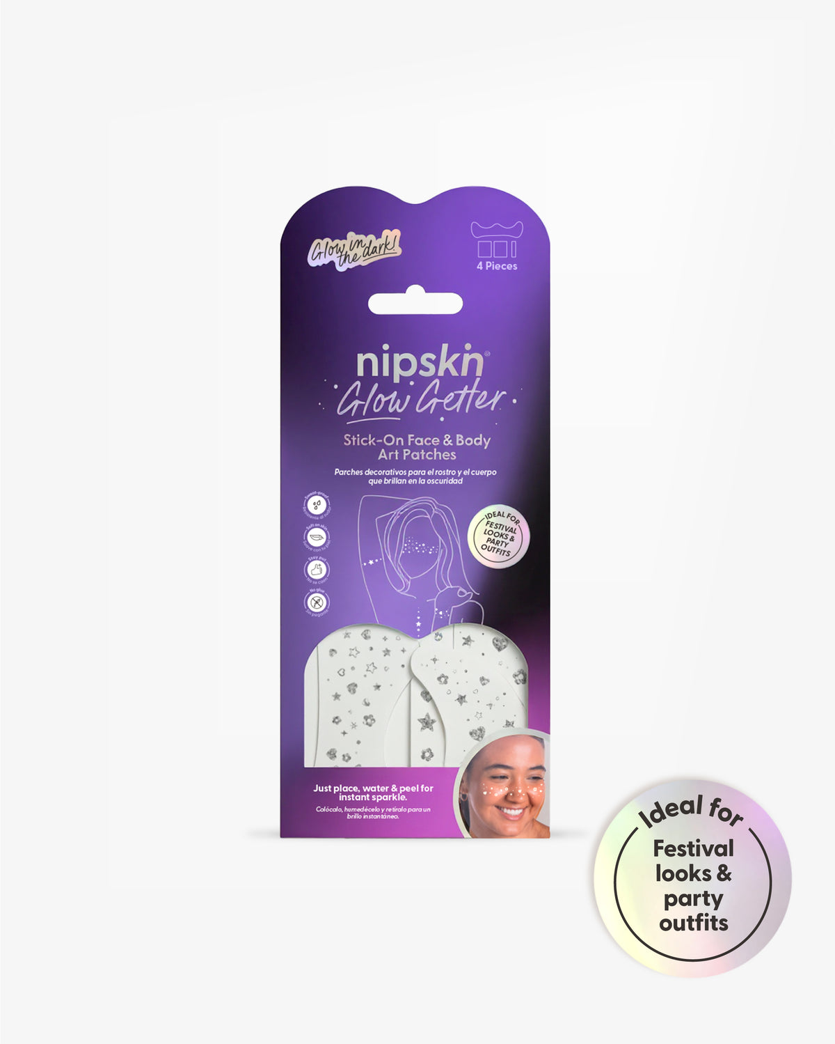 Glow Getter – Glow-in-the-Dark Stick-On Face & Body Art Patches