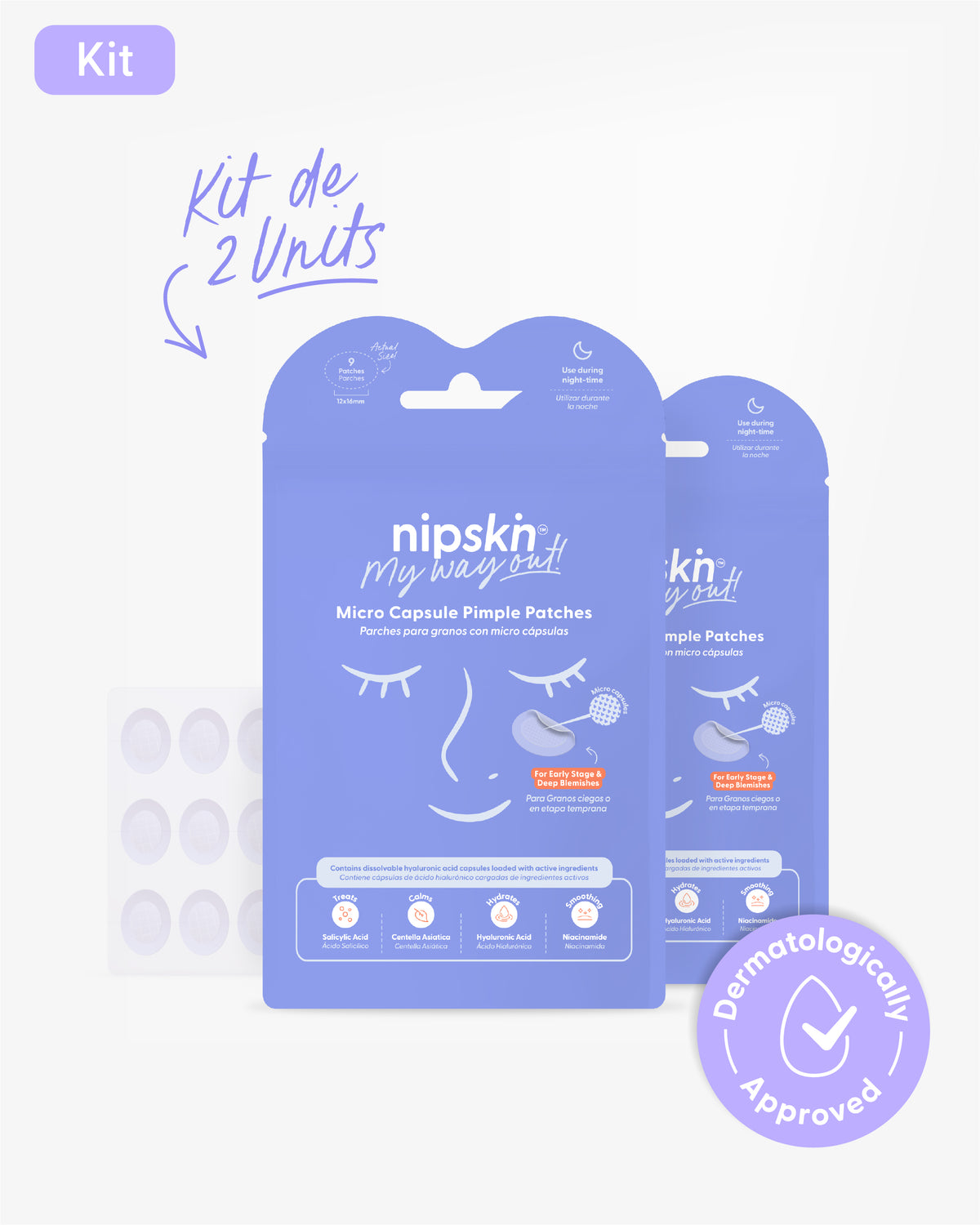 Hydrocolloid Micro-Capsule Patches for Blind Pimples - My Way Out x2