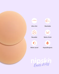 Bare it All Nipple Covers PLUS - Reusable Round Silicone Nipple Covers PLUS size