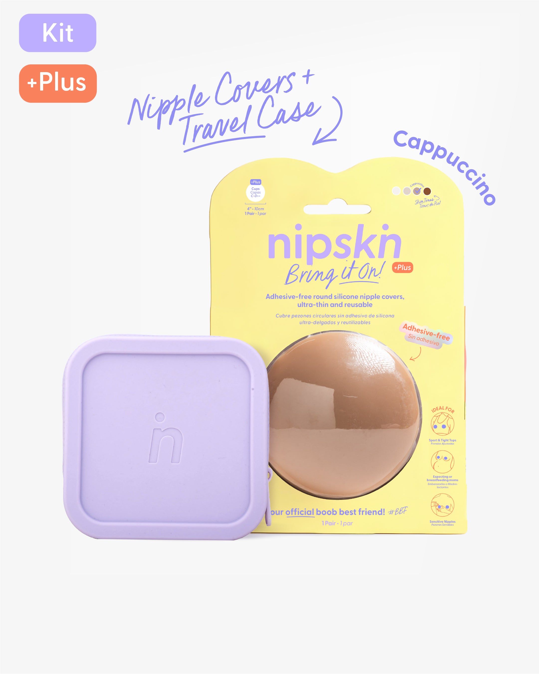 Reusable Non-Adhesive Nipple Covers Bring It On with Case | Nipskin®