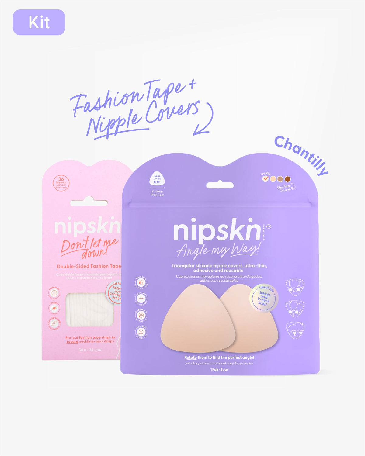 Perfect Cleavage Kit - Silicone Nipple Covers and Double-Sided Tape Nipskin®