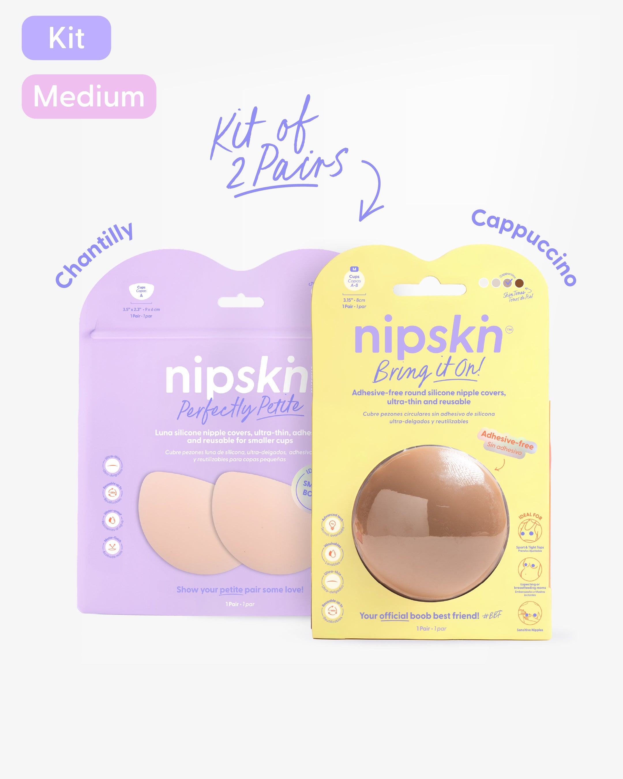 Nipple Cover Kit: Non-Adhesive + Small Bust Nipple Covers | Nipskin®