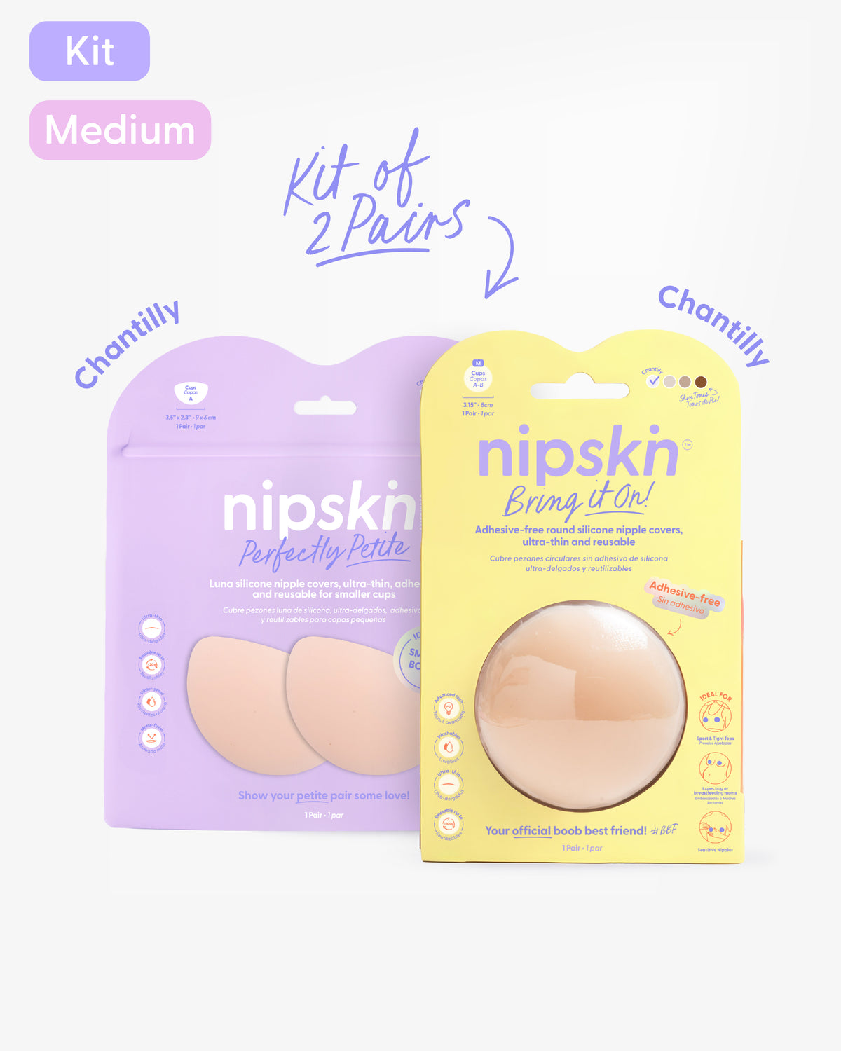 Nipple Cover Kit: Non-Adhesive + Small Bust Nipple Covers | Nipskin®