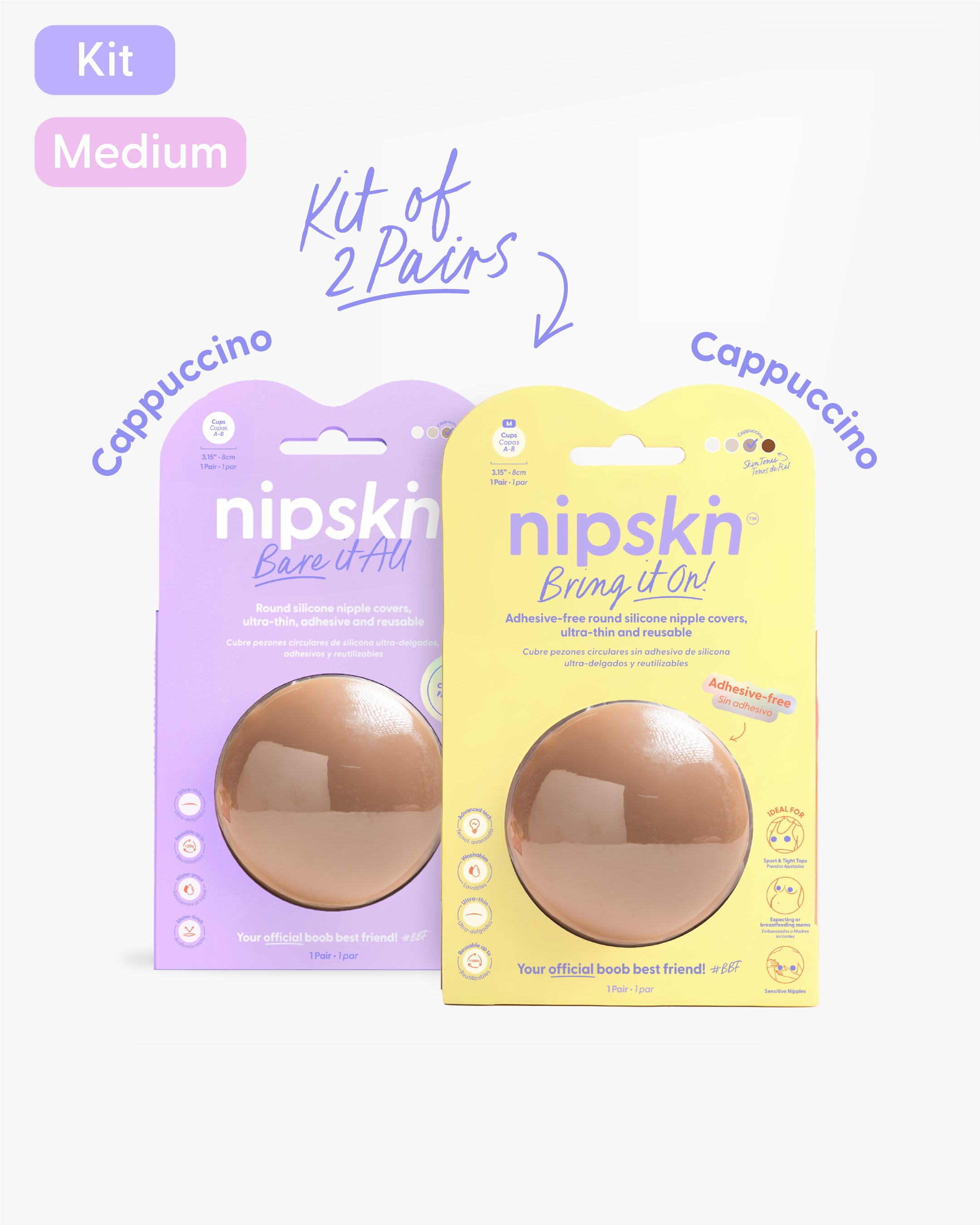 Nipple Cover Kit: Non-Adhesive + Adhesive Nipple Covers | Nipskin®