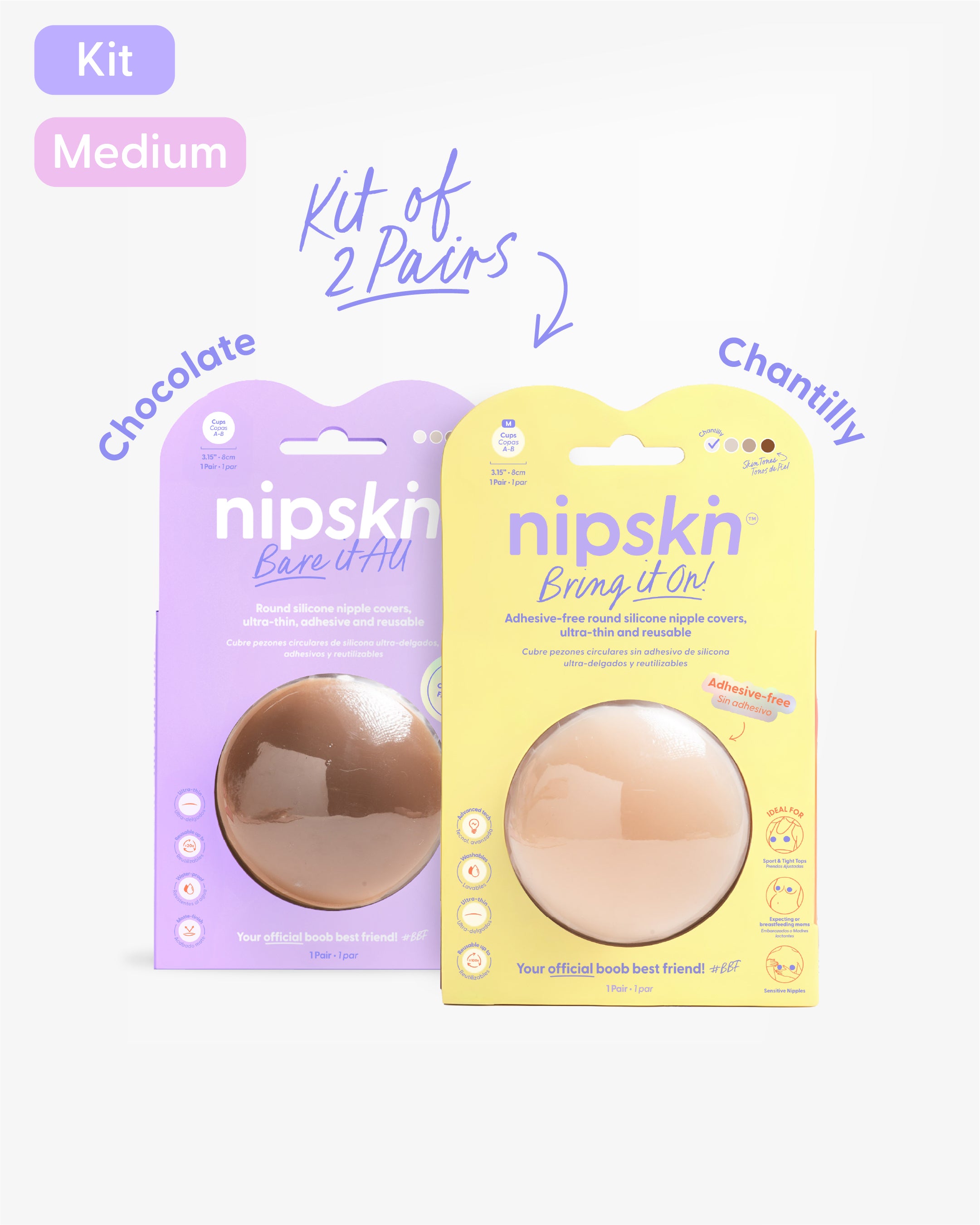Nipple Cover Kit: Non-Adhesive + Adhesive Nipple Covers | Nipskin®
