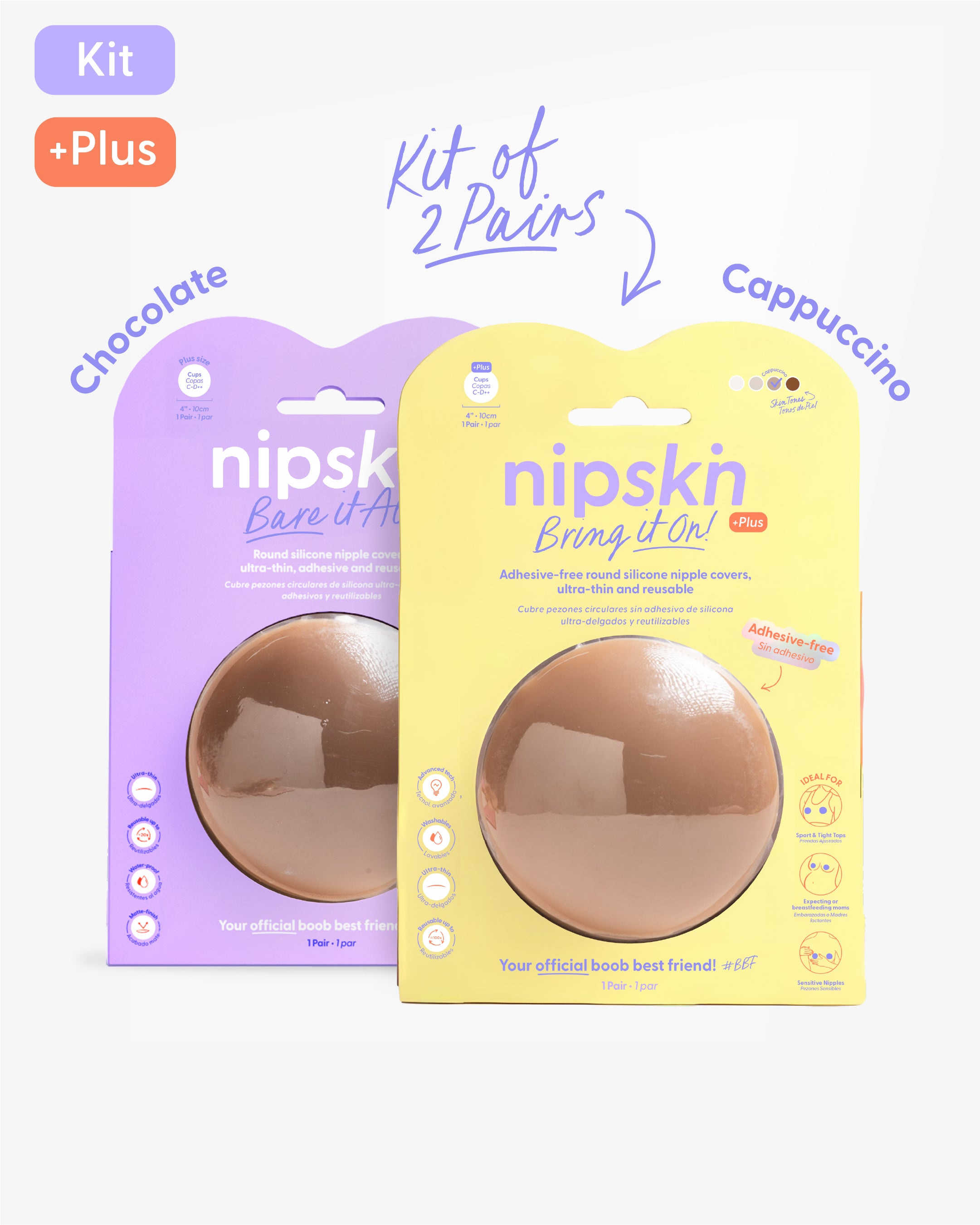 Nipple Cover Kit: Non-Adhesive + Adhesive Nipple Covers | Nipskin®