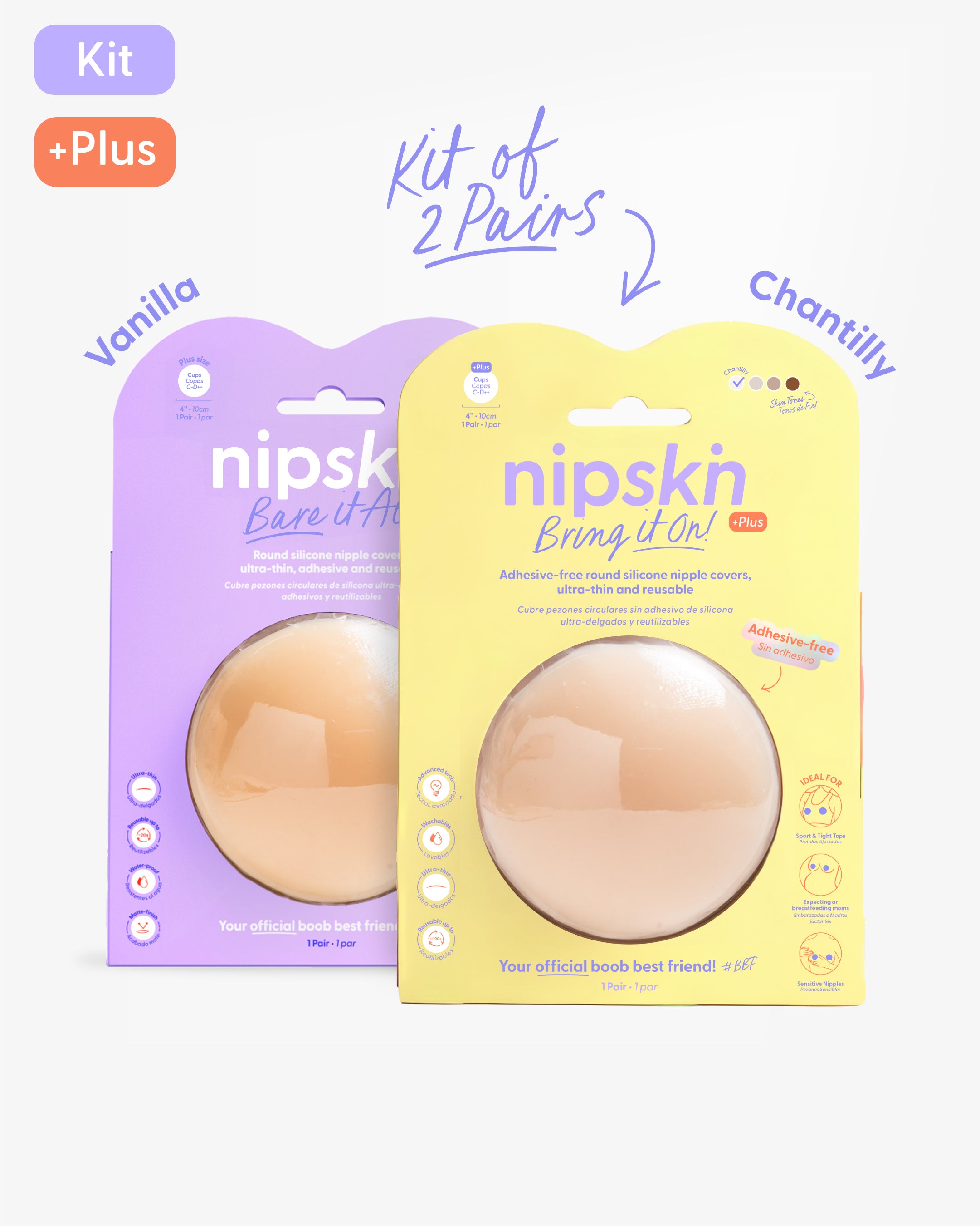 Nipple Cover Kit: Non-Adhesive + Adhesive Nipple Covers | Nipskin®