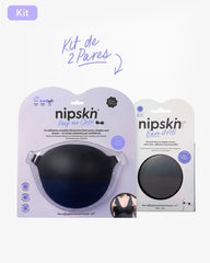 Adhesive Bra in Black + Black Silicone Nipple Covers - Nipskin® - Nipskin Stickwear™