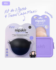 Adhesive Bra in Black + Bust Lift Cups + Case - Nipskin® - Nipskin Stickwear™