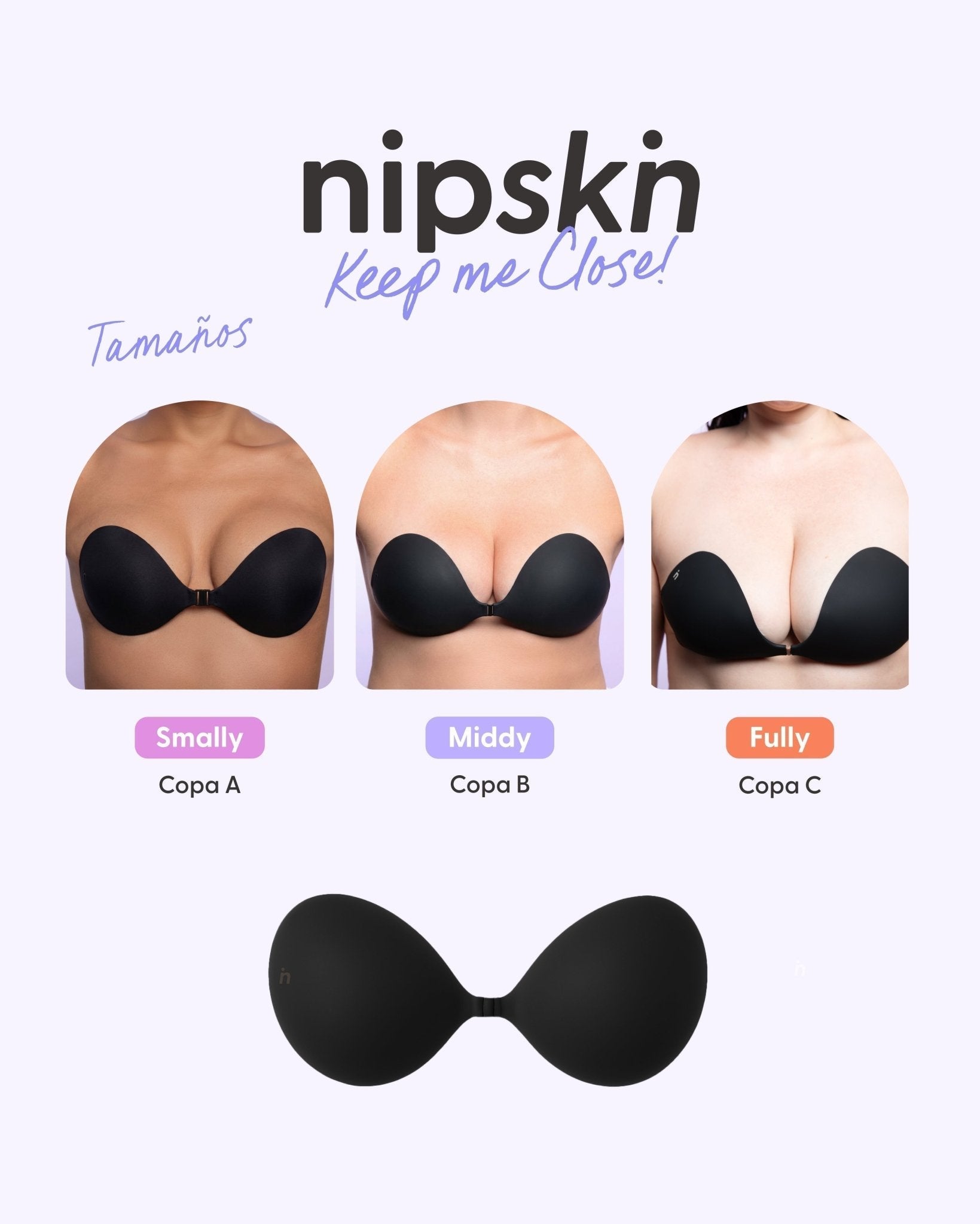 Adhesive Bra in Black + Bust Lift Cups + Case - Nipskin® - Nipskin Stickwear™