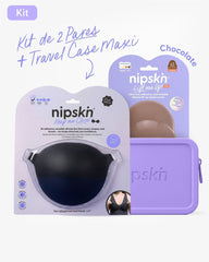Adhesive Bra in Black + Bust Lift Cups + Case - Nipskin® - Nipskin Stickwear™
