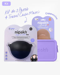 Adhesive Bra in Black + Bust Lift Cups + Case - Nipskin® - Nipskin Stickwear™