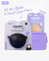 Adhesive Bra in Black + Bust Lift Cups + Case - Nipskin® - Nipskin Stickwear™