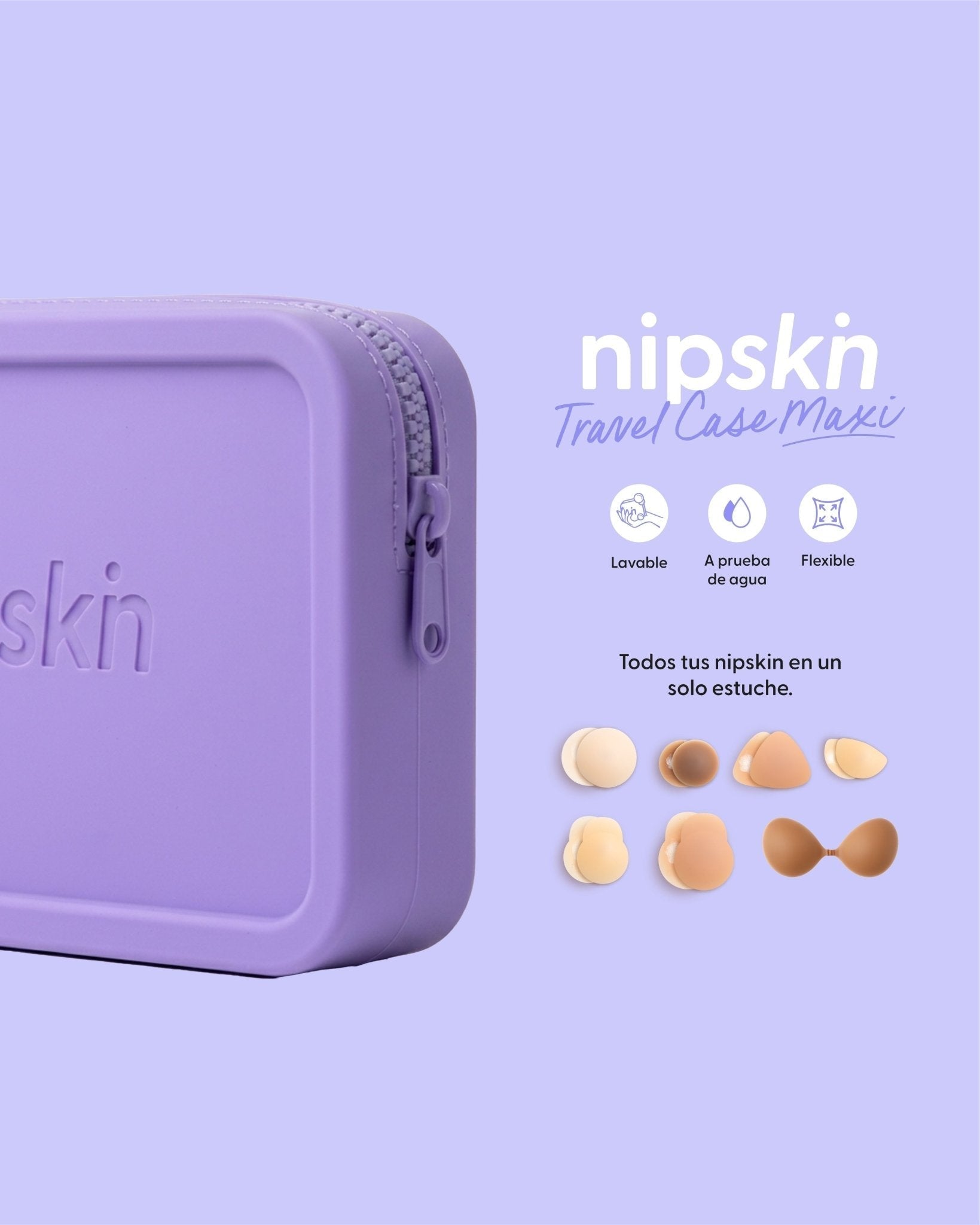 Adhesive Bra in Black + Bust Lift Cups + Case - Nipskin® - Nipskin Stickwear™