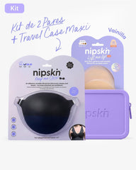 Adhesive Bra in Black + Bust Lift Cups + Case - Nipskin® - Nipskin Stickwear™
