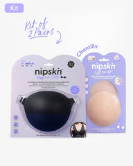 Adhesive Bra + Silicone Adhesive Breast Lift Cups Set (SIZE M) - Nipskin® - Nipskin Stickwear™