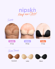 Adhesive Bra + Silicone Adhesive Breast Lift Cups Set (SIZE M) - Nipskin® - Nipskin Stickwear™