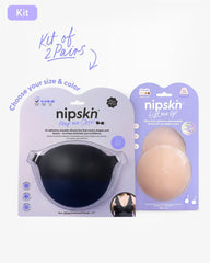 Adhesive Bra + Silicone Adhesive Cups Set (PLUS SIZE) - Nipskin® - Nipskin Stickwear™