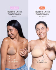 Adhesive Bra + Silicone Adhesive Cups Set (PLUS SIZE) - Nipskin® - Nipskin Stickwear™