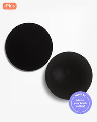 Black Edition Bare it All - Reusable Round Silicone Nipple Covers - Nipskin Stickwear™