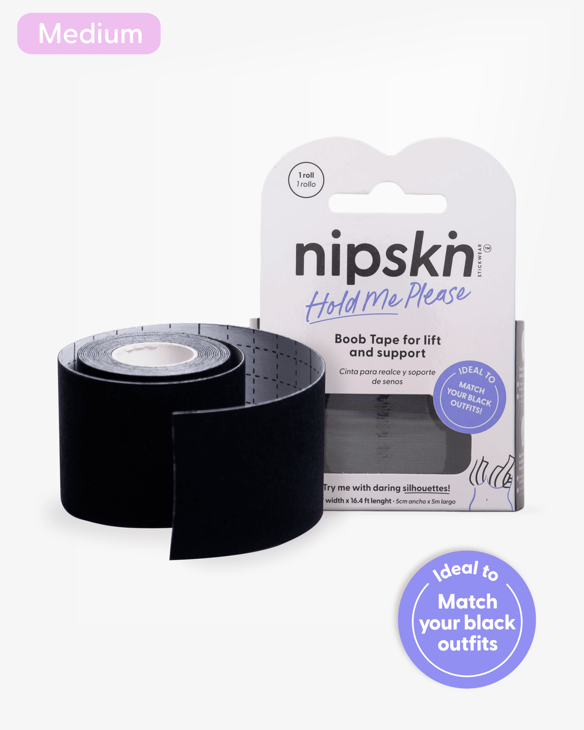 Black Edition Hold Me Please - Boob Tape Medium | Nipskin® - Nipskin Stickwear™