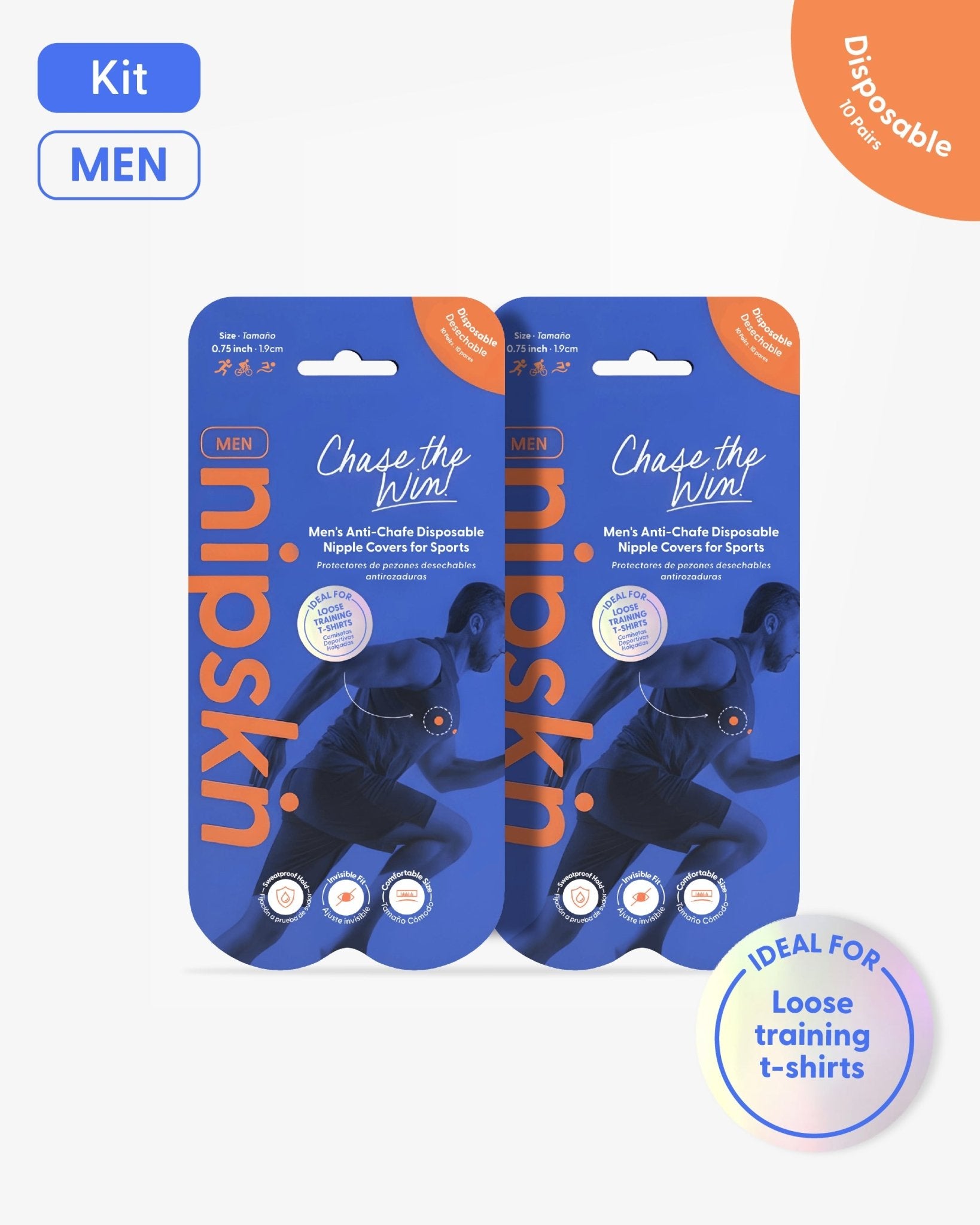 Bundle Men's Disposable Nipple Cover Clear X 10 - Nipskin Stickwear™