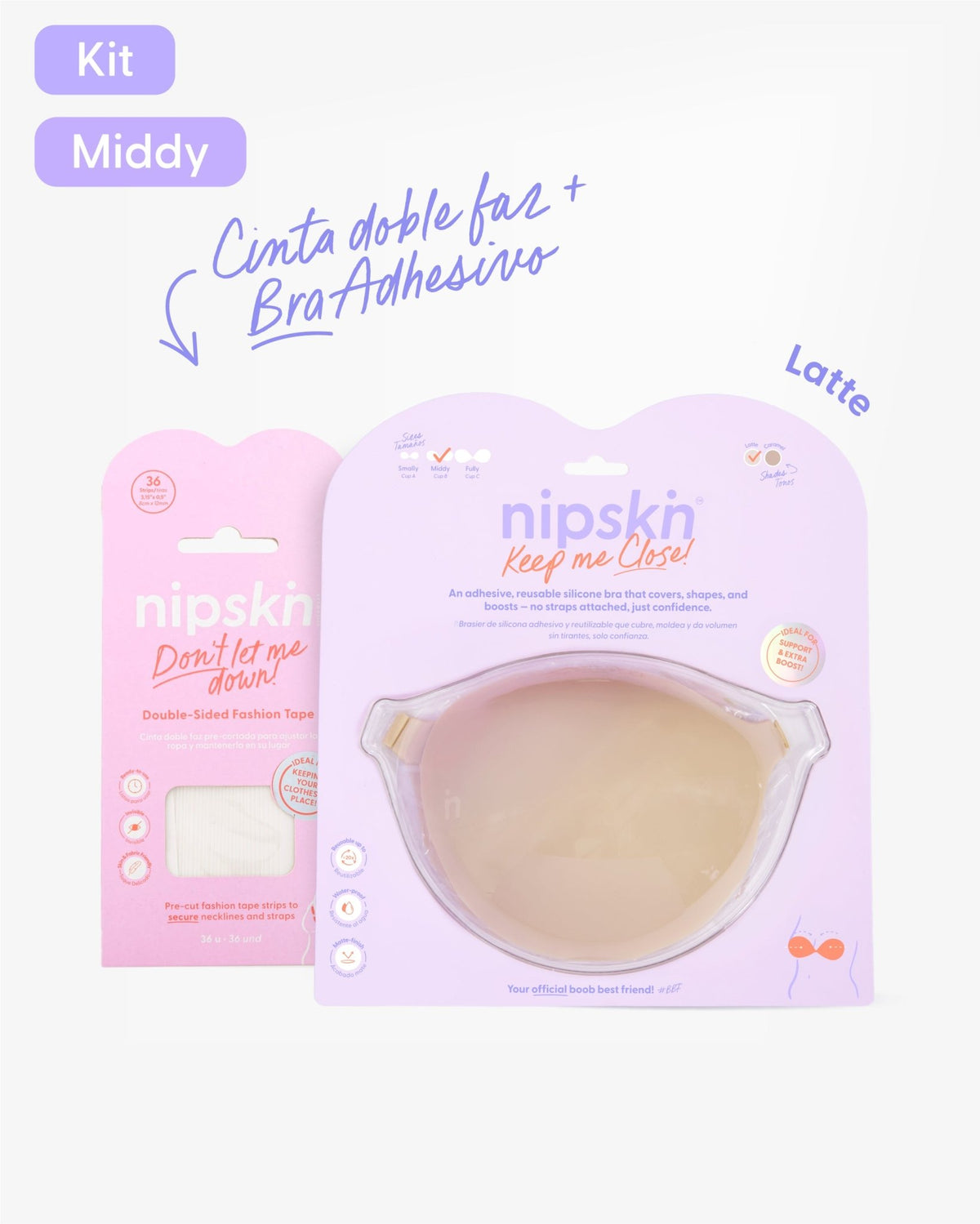 Bundle: Strapless Adhesive Bra and Fashion Tape – Nipskin - Nipskin Stickwear™