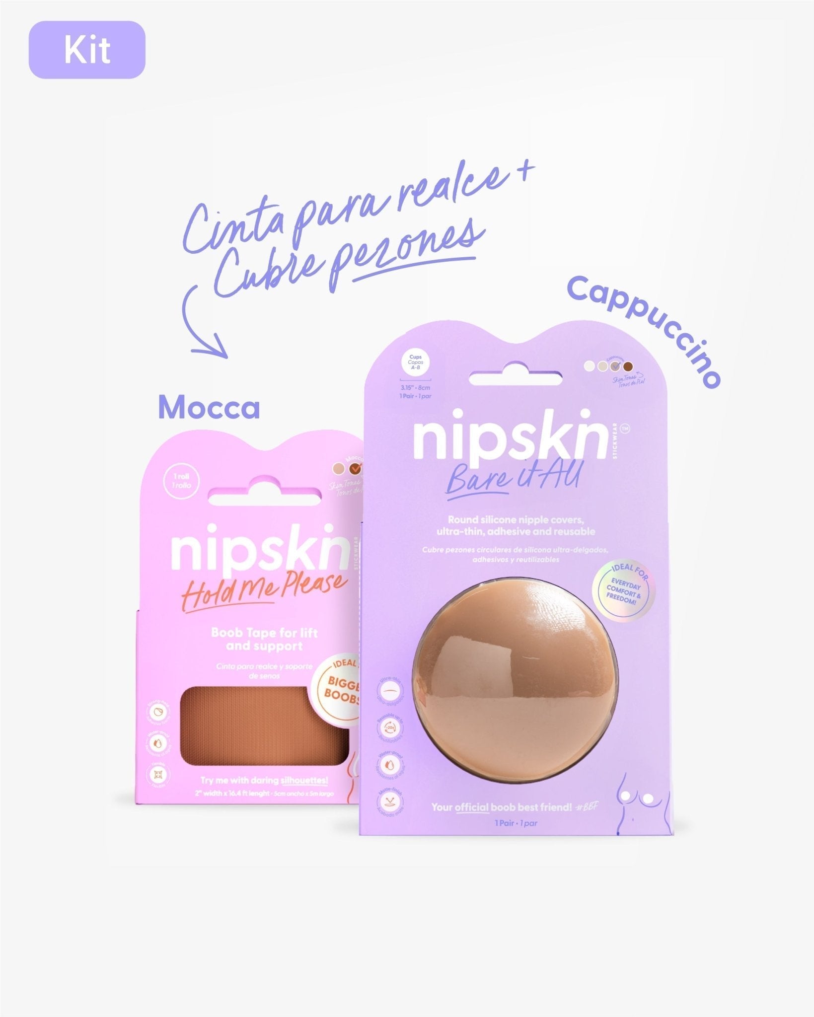 Cinta Mediana para Levantar el Busto más Cubre pezón Talla M - Nipskin® - Nipskin Stickwear™