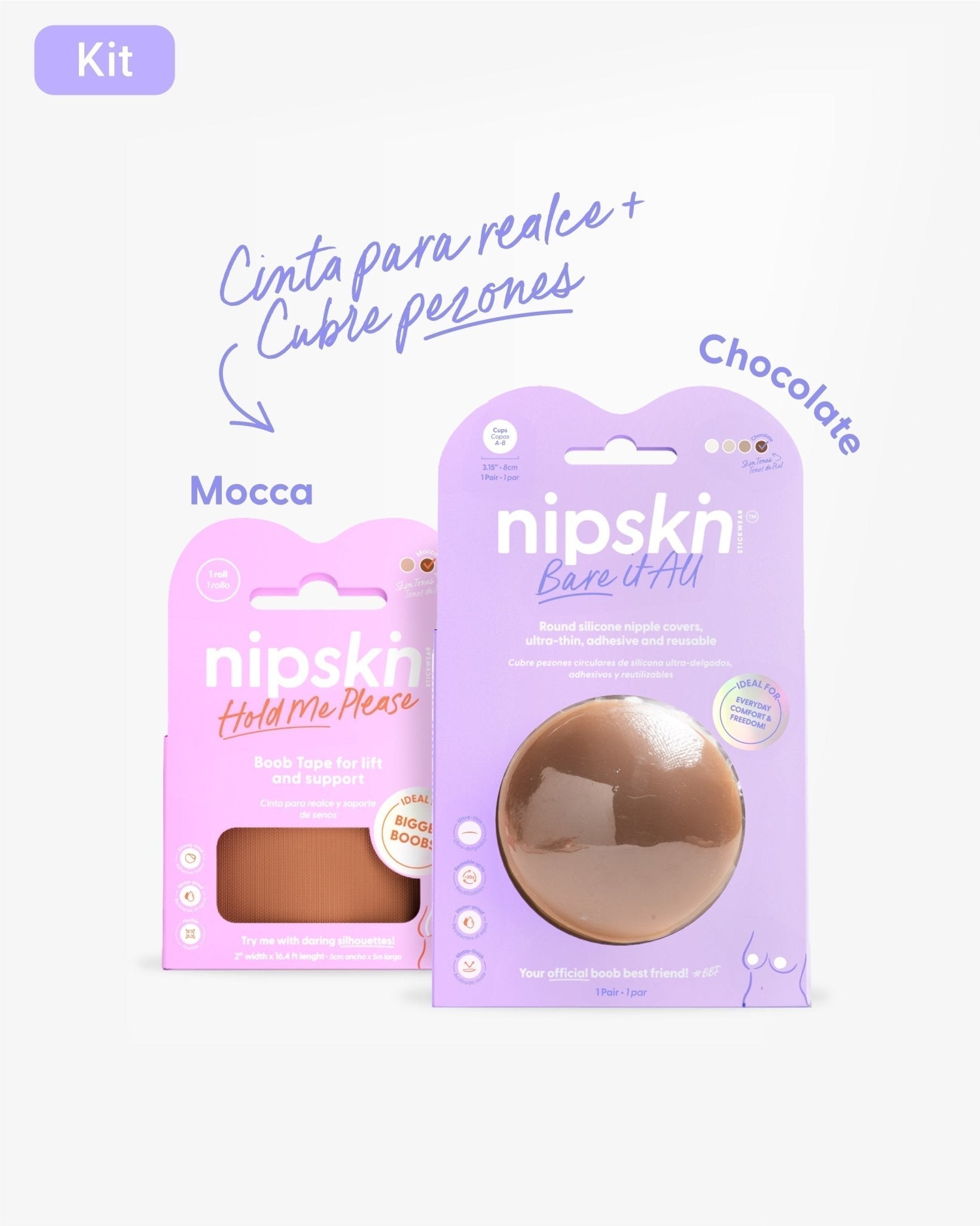 Cinta Mediana para Levantar el Busto más Cubre pezón Talla M - Nipskin® - Nipskin Stickwear™