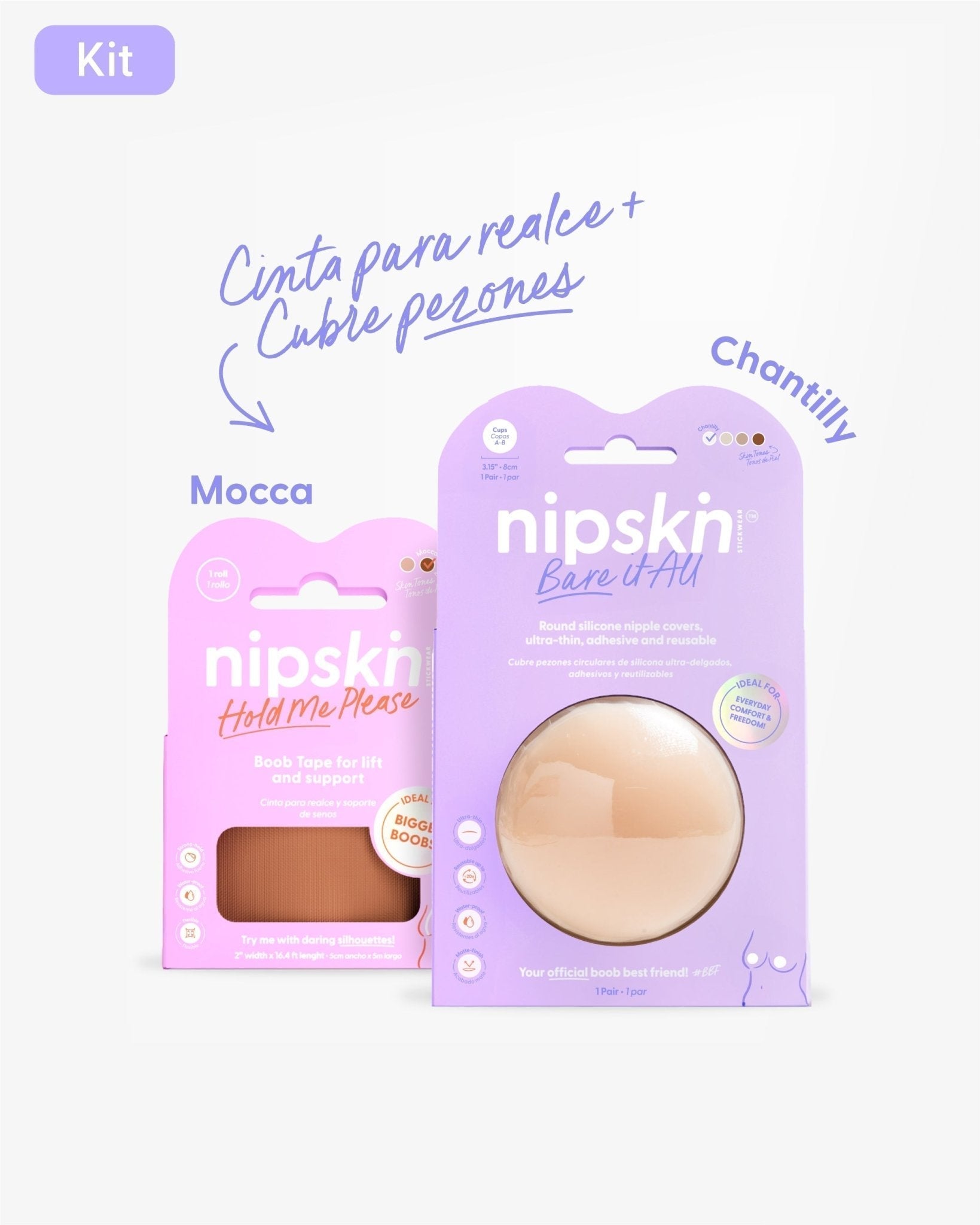 Cinta Mediana para Levantar el Busto más Cubre pezón Talla M - Nipskin® - Nipskin Stickwear™