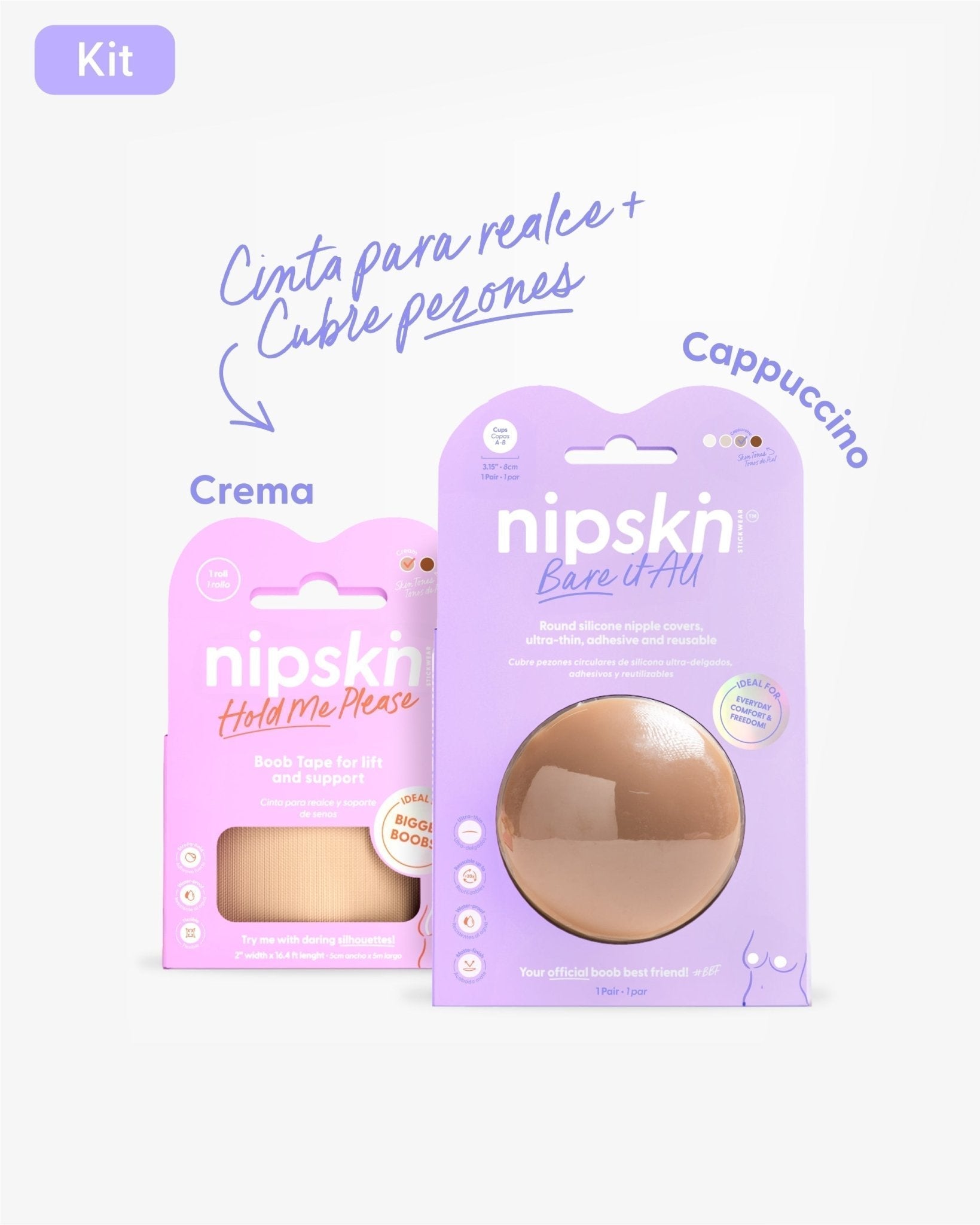 Cinta Mediana para Levantar el Busto más Cubre pezón Talla M - Nipskin® - Nipskin Stickwear™