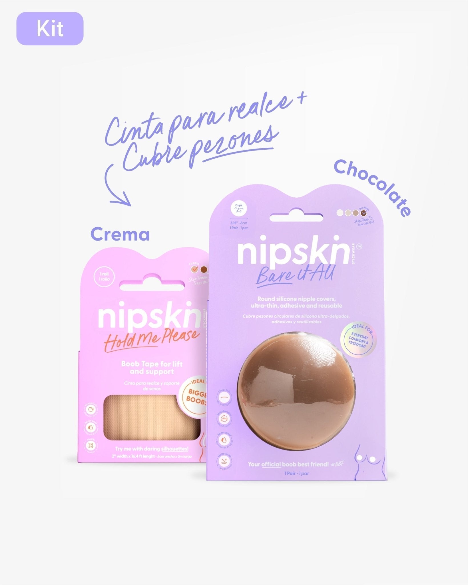 Cinta Mediana para Levantar el Busto más Cubre pezón Talla M - Nipskin® - Nipskin Stickwear™
