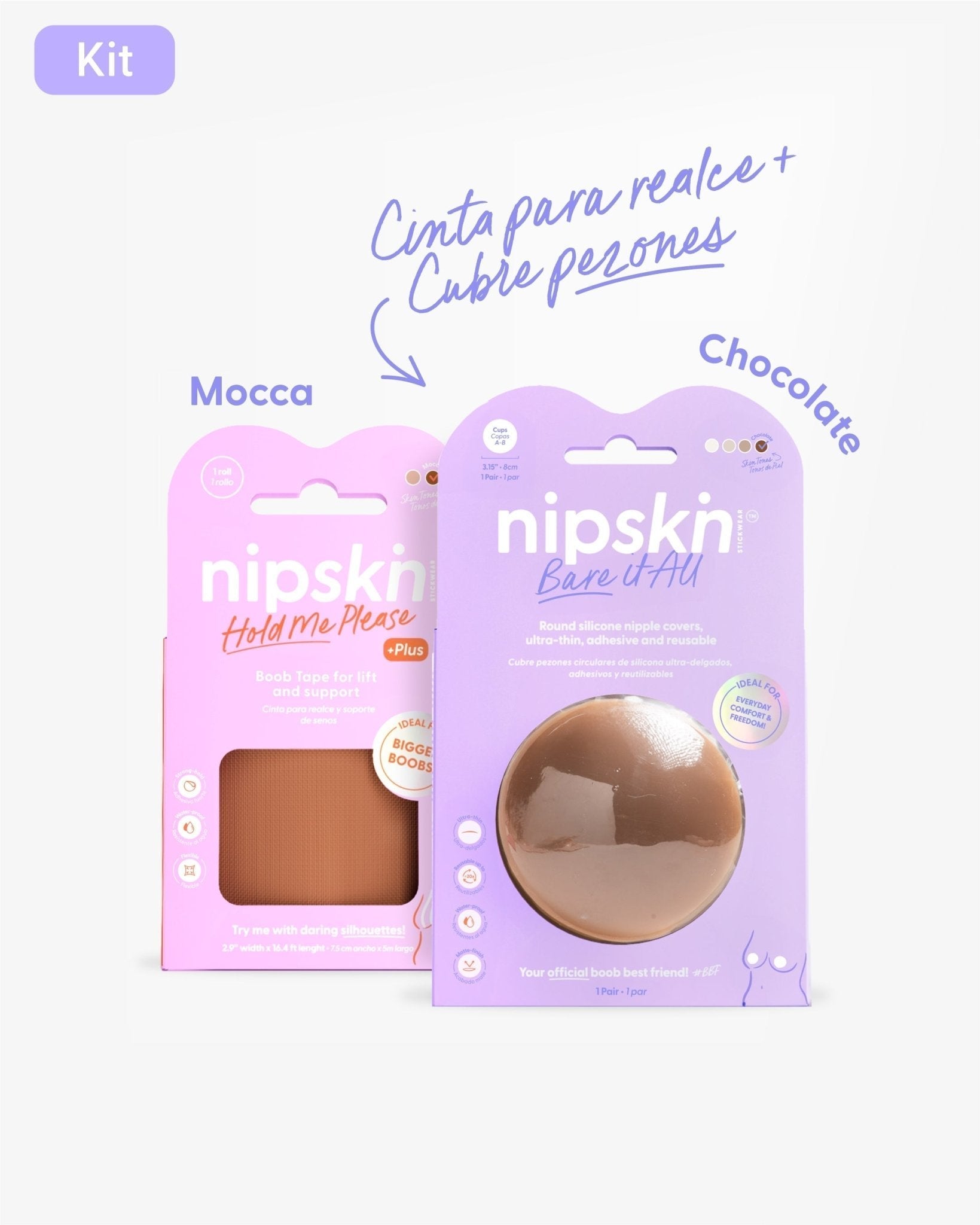 Cinta para Levantar el busto mas Cubre pezon - Nipskin®