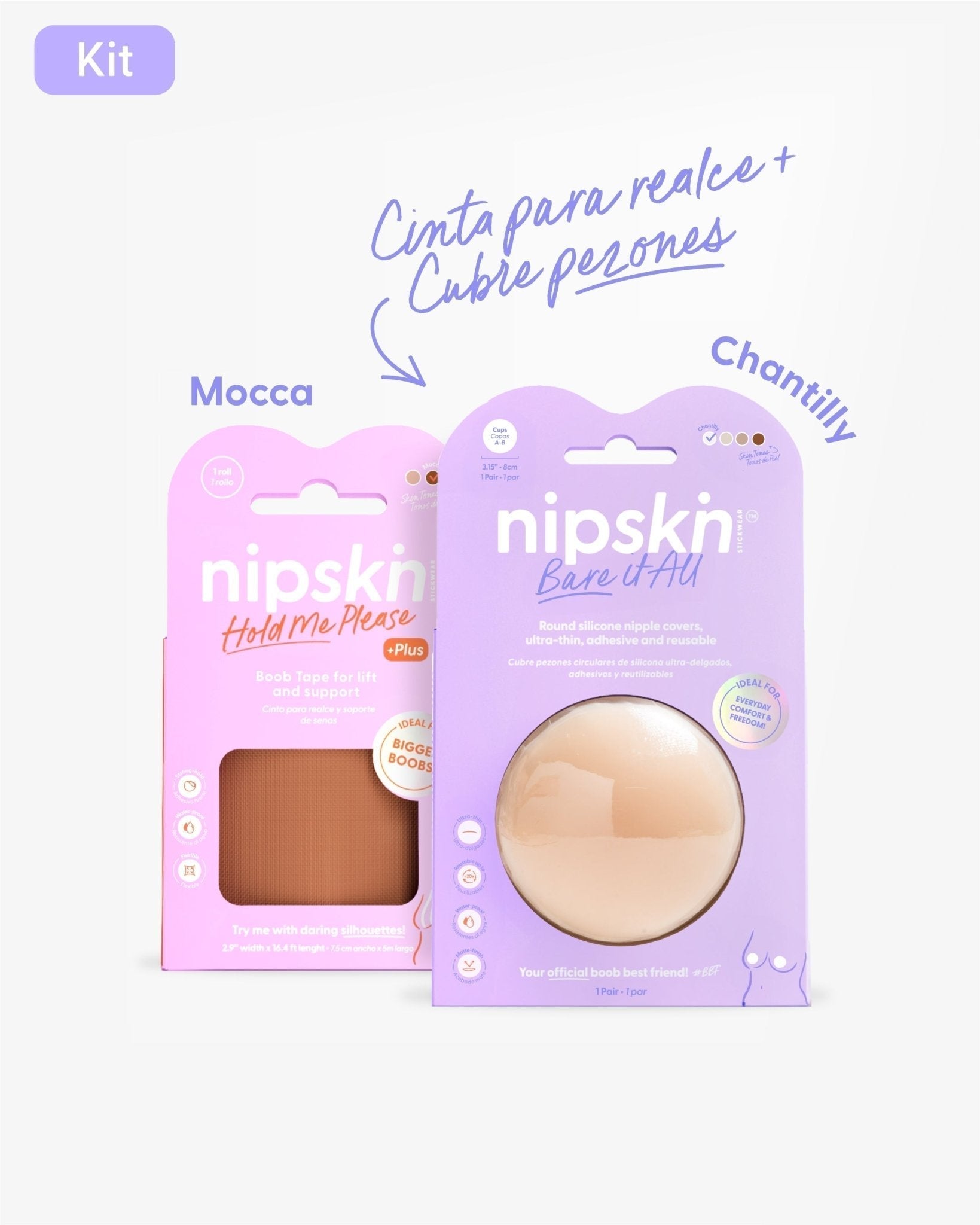 Cinta talla Plus para Levantar el Busto más Cubre pezón PLUS - Nipskin® - Nipskin Stickwear™