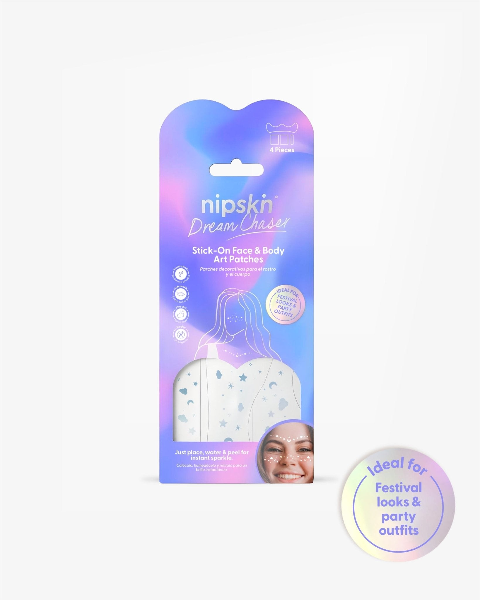 Dream Chaser – Holographic Stick - On Face & Body Art Patches - Nipskin Stickwear™