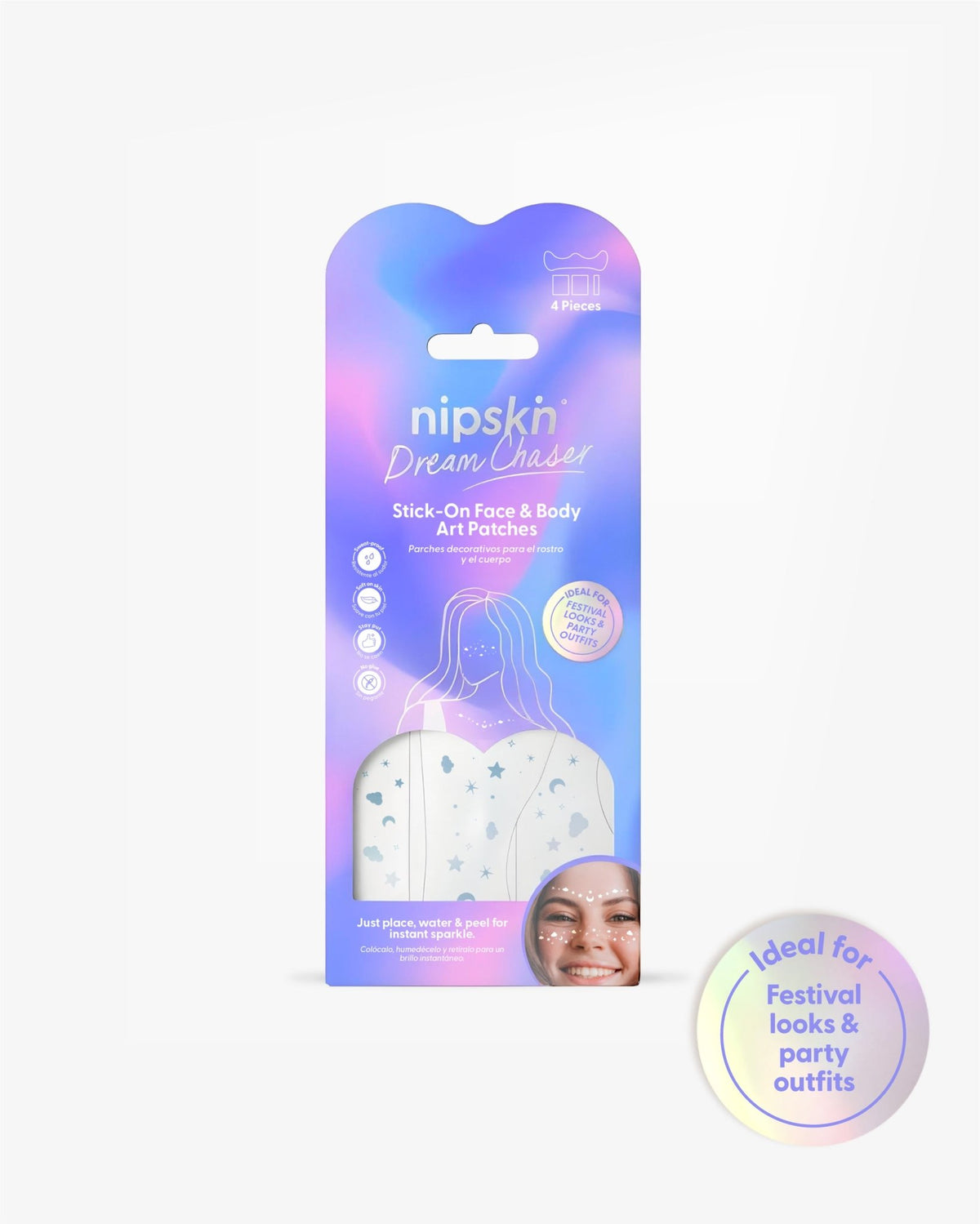 Dream Chaser – Holographic Stick - On Face & Body Art Patches - Nipskin Stickwear™