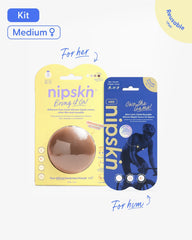 His & Hers Nipple Cover Set: Anti - Chafe (Him) + Adhesive - Free (Her) - Nipskin - Nipskin Stickwear™