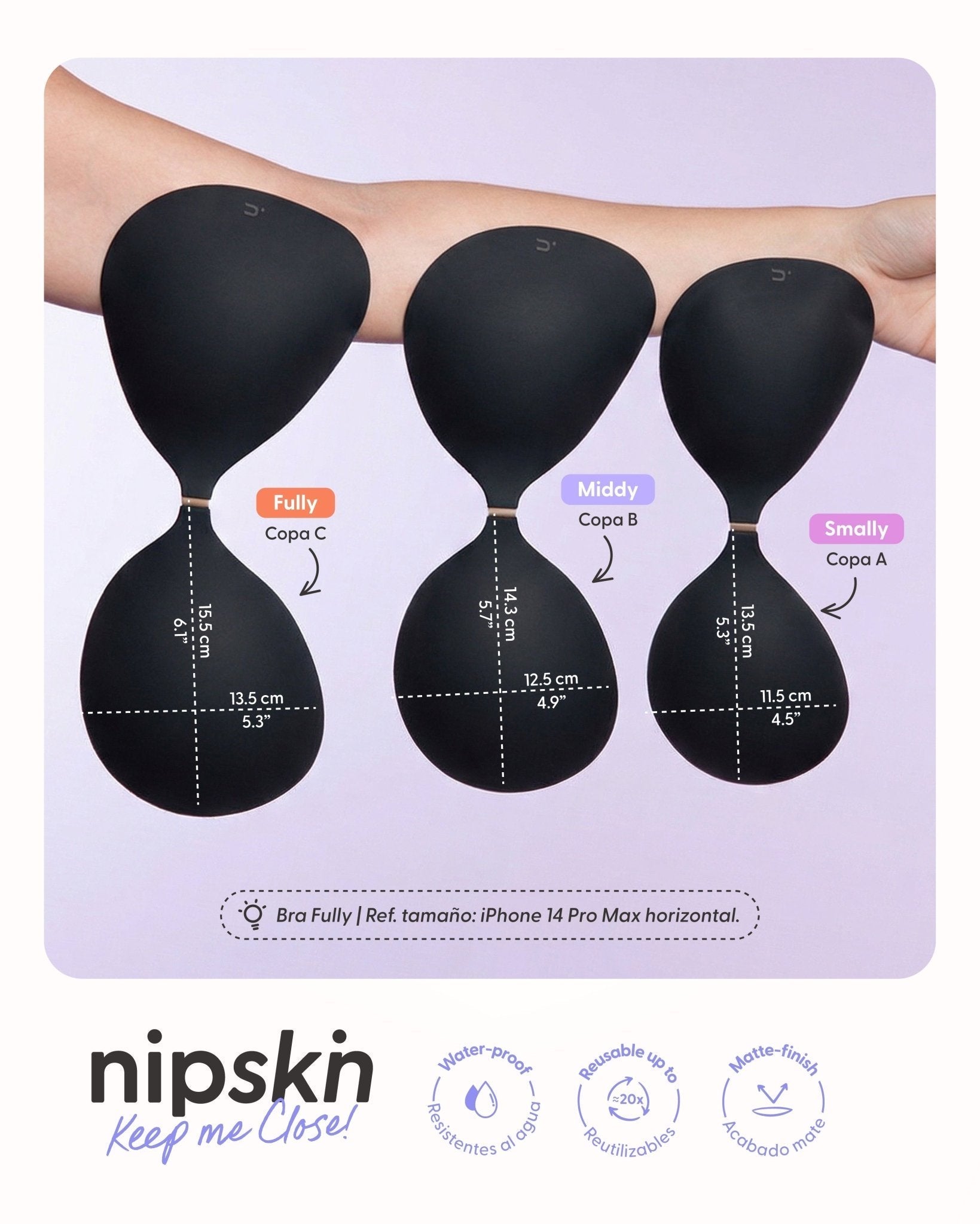 Invisible Adhesive Silicone Bra in Black + Travel Case – Nipskin® - Nipskin Stickwear™