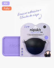 Invisible Adhesive Silicone Bra in Black + Travel Case – Nipskin®