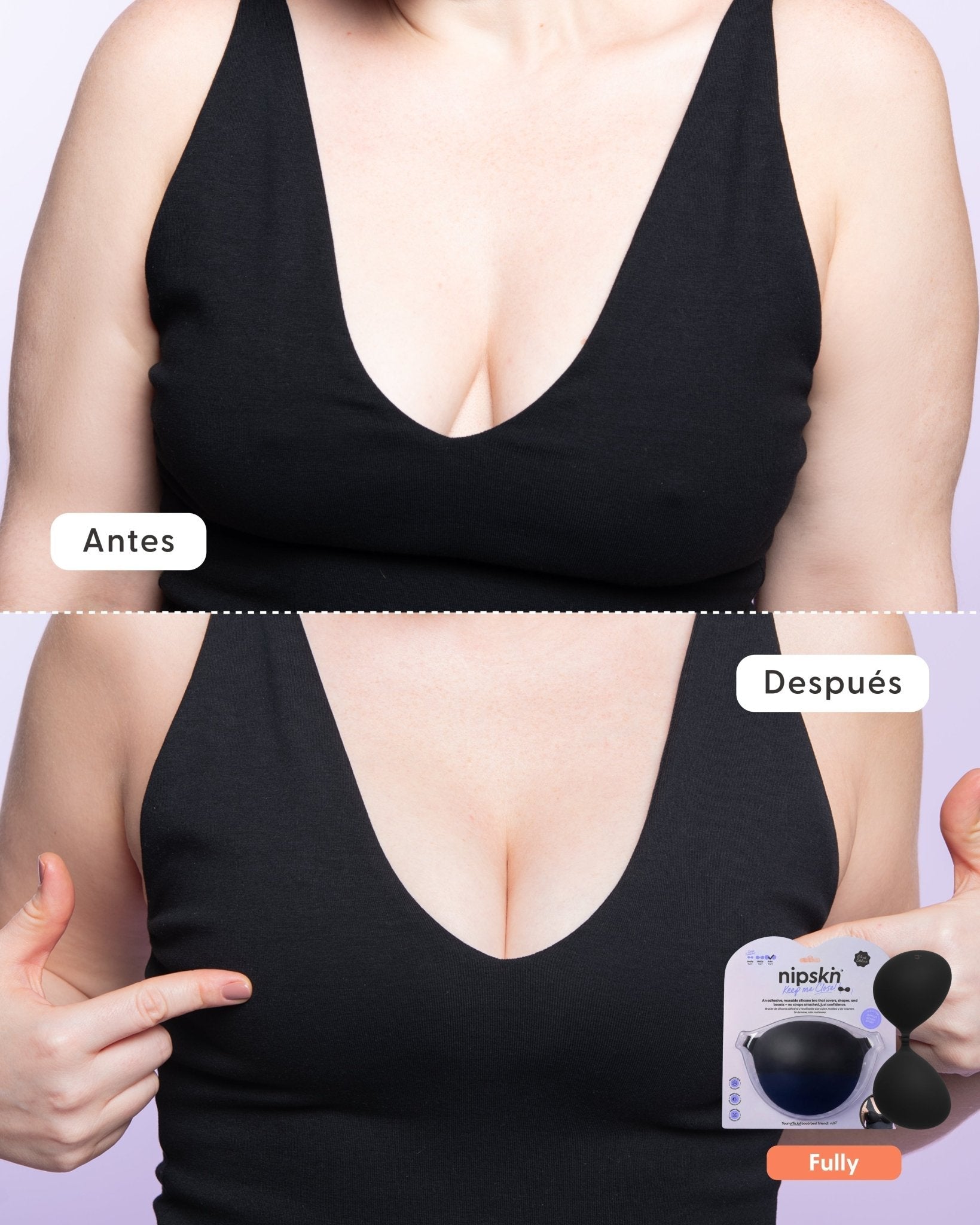 Invisible Adhesive Silicone Bra in Black + Travel Case – Nipskin® - Nipskin Stickwear™