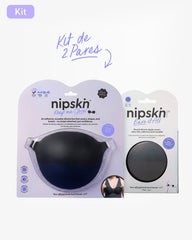 Adhesive Bra in Black + Black Silicone Nipple Covers - Nipskin®