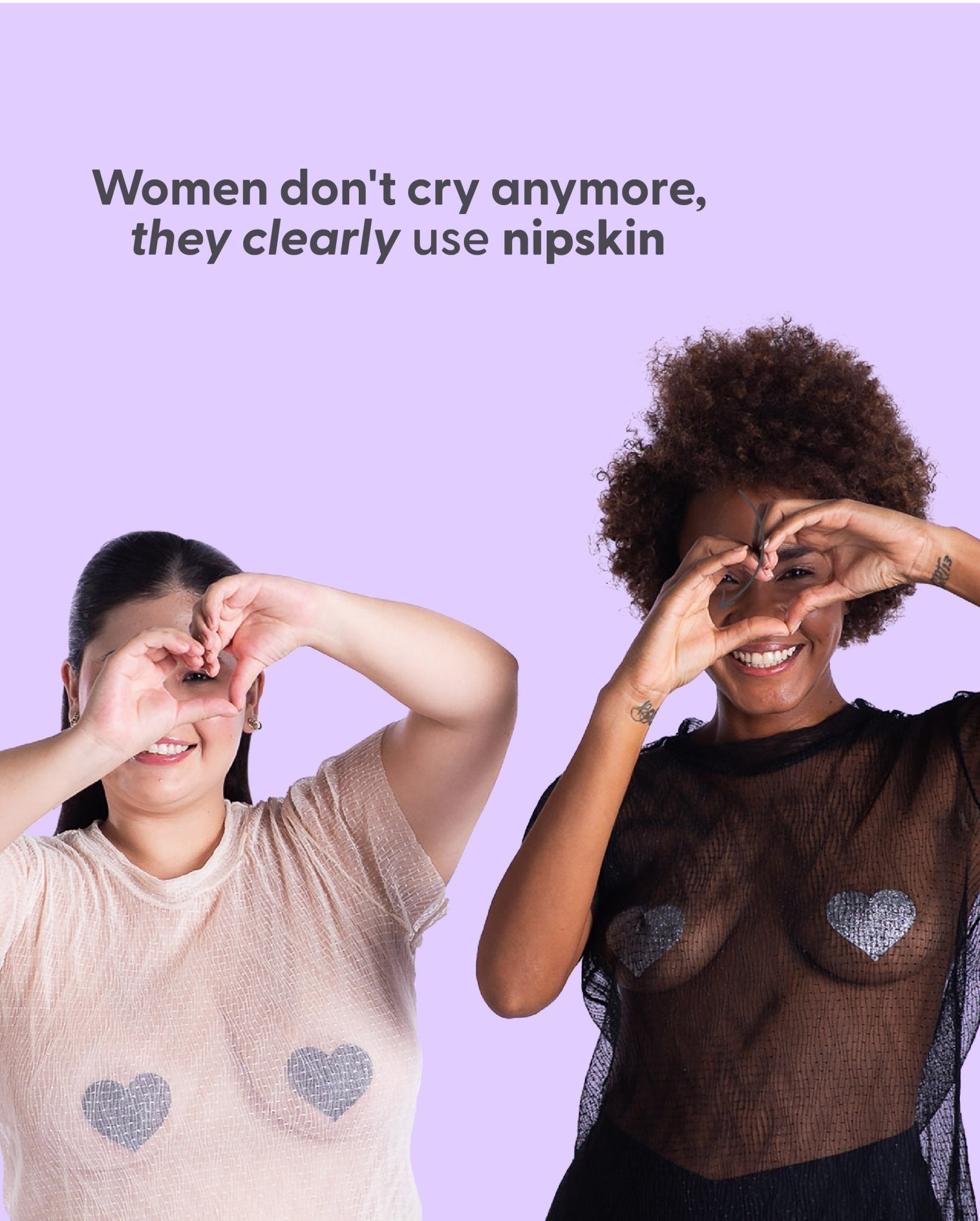 Kit Las mujeres ya no lloran - Party Heart + Silver Facial Tattoos - Nipskin Stickwear™