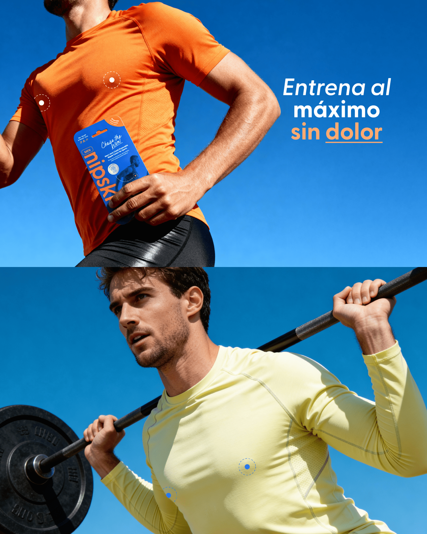 Kit Protectores de Pezón Anti-Roce para Hombre - Nipskin® - Nipskin Stickwear™