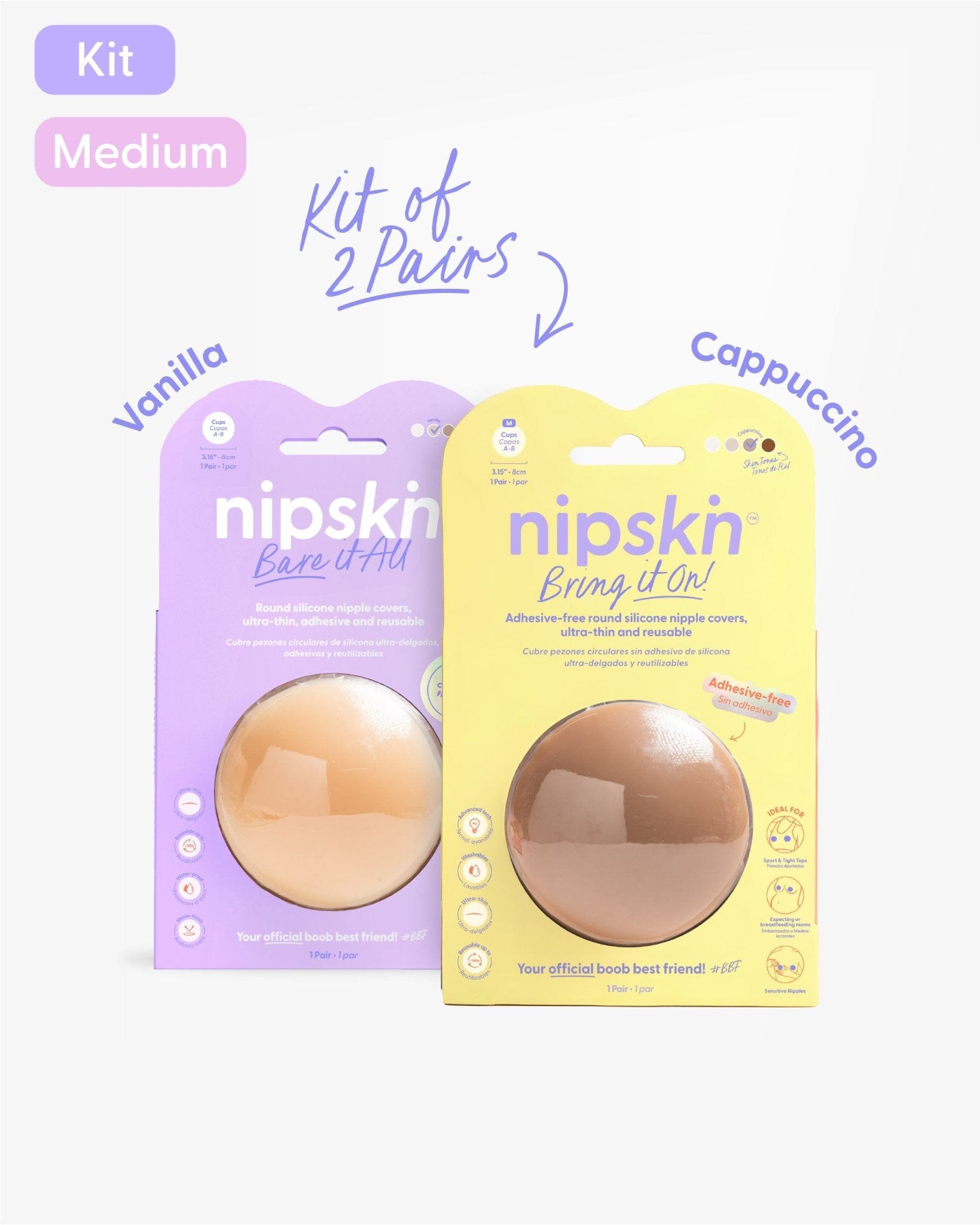 Nipple Cover Kit: Non - Adhesive + Adhesive Nipple Covers | Nipskin® - Nipskin Stickwear™