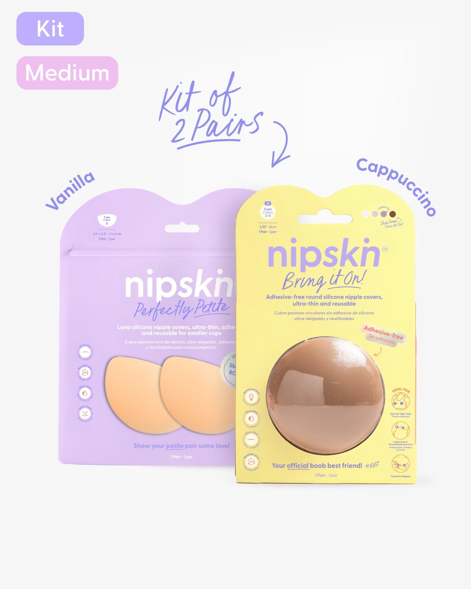 Nipple Cover Kit: Non - Adhesive + Small Bust Nipple Covers | Nipskin® - Nipskin Stickwear™