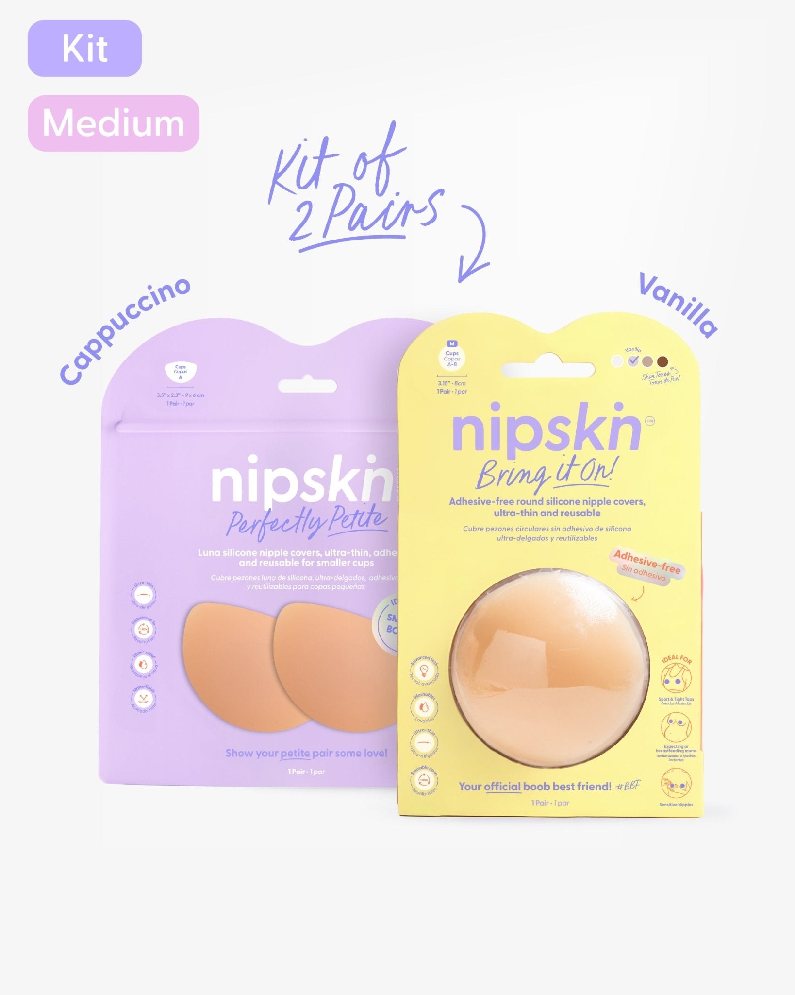 Nipple Cover Kit: Non - Adhesive + Small Bust Nipple Covers | Nipskin® - Nipskin Stickwear™