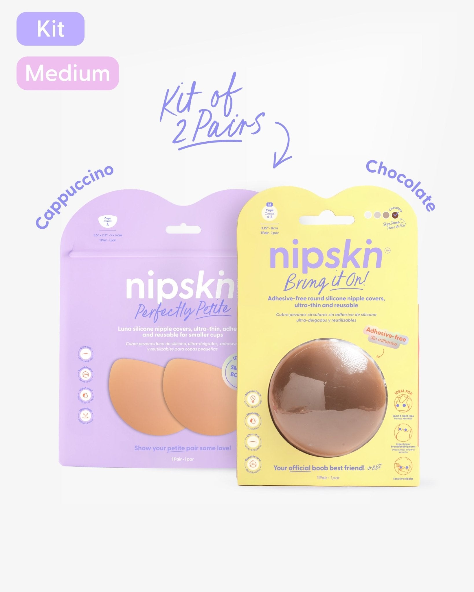 Nipple Cover Kit: Non - Adhesive + Small Bust Nipple Covers | Nipskin® - Nipskin Stickwear™