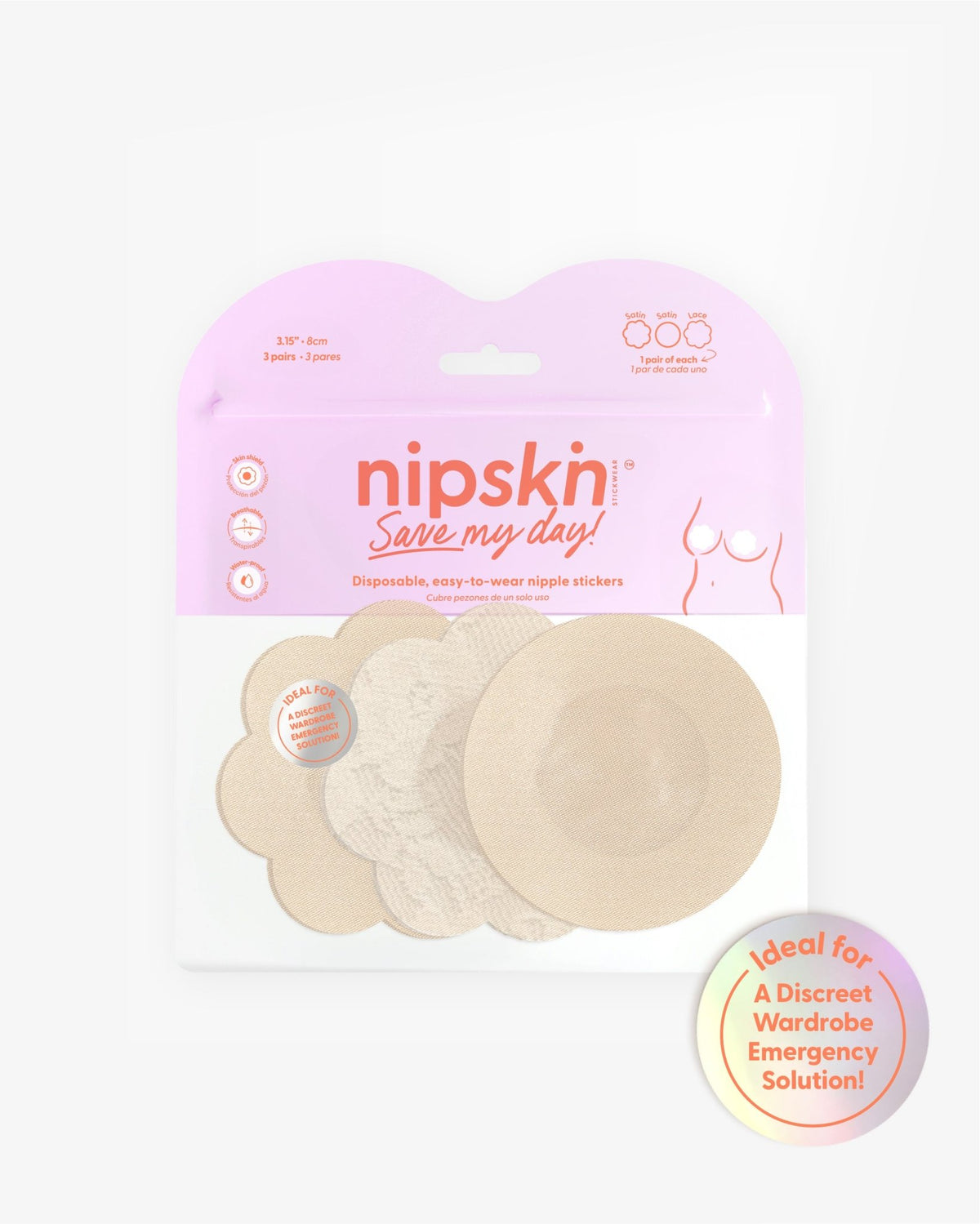 Nipple Cover Stickers, Save My Day - Nipskin - Nipskin Stickwear™
